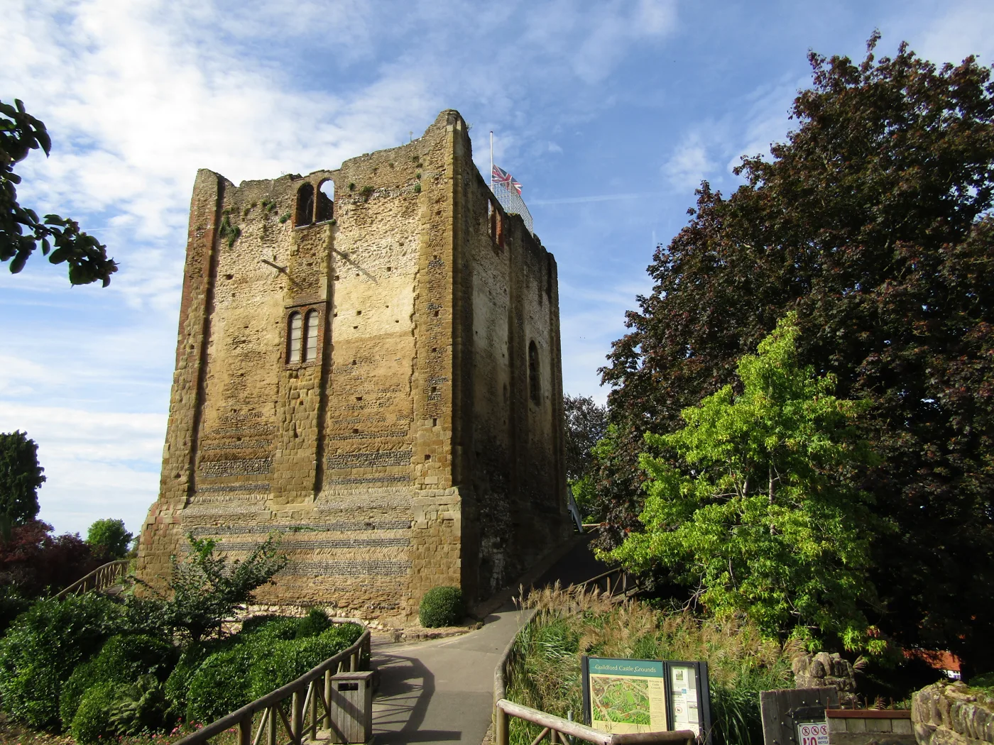 The Great Keep at Guildford Castle, where the council runs its half-term Halloween hauntings