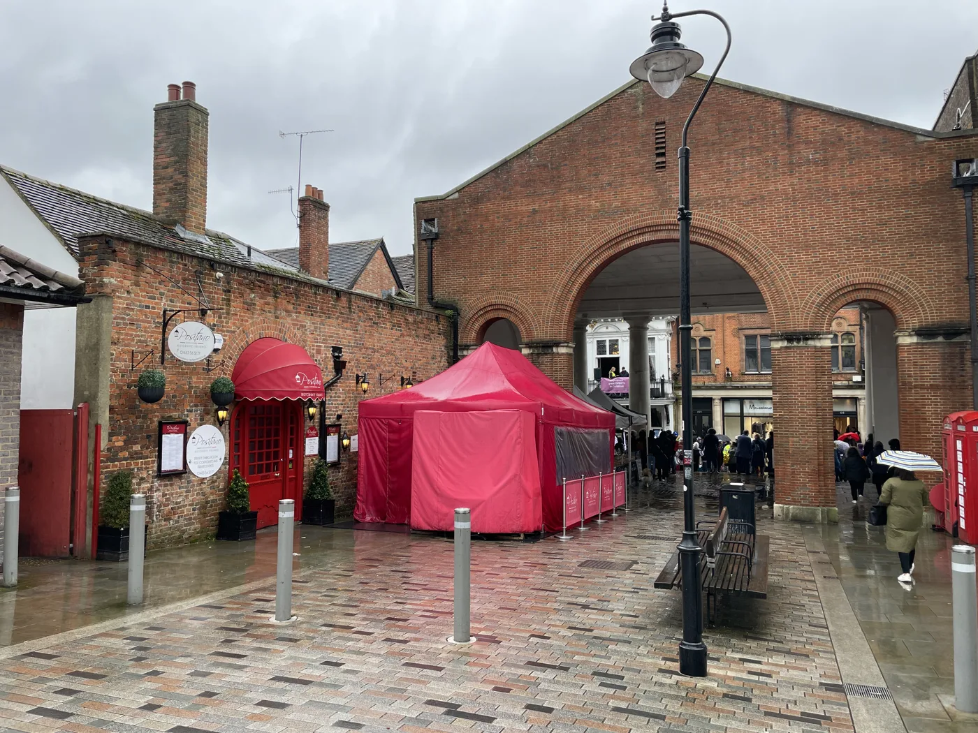 Tunsgate in Guildford town centre; the Tunsgate Quarter shopping centre, where Nordic Style London traded from Unit 1, opens off the High Street beside it