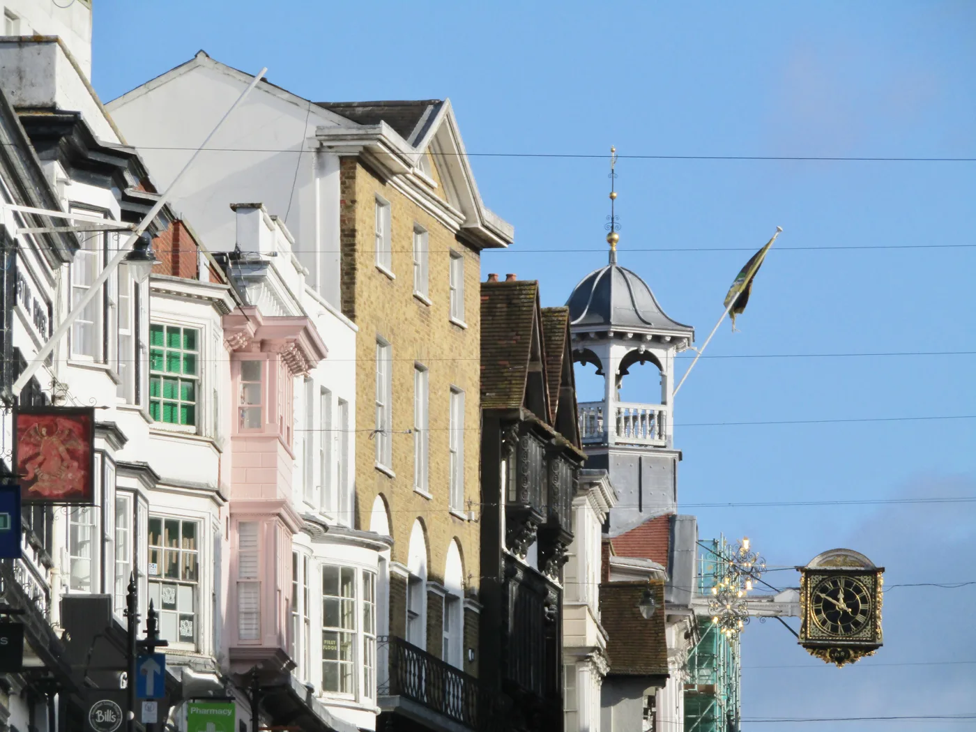 Guildford High Street; the borough's council is one of seven authorities merging into the new council in April 2027